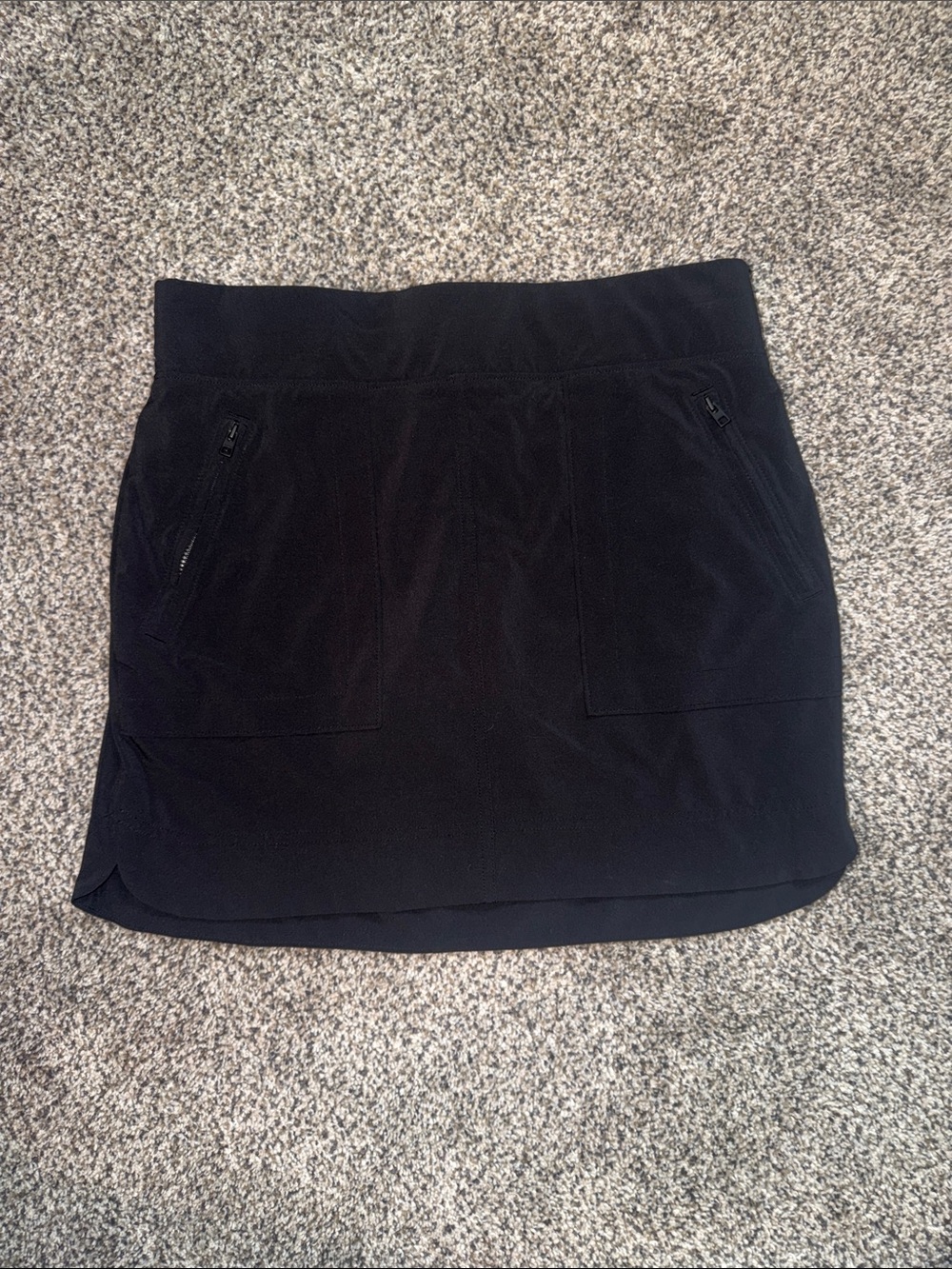 Athleta Black Athletic Skort with Zip Pockets
